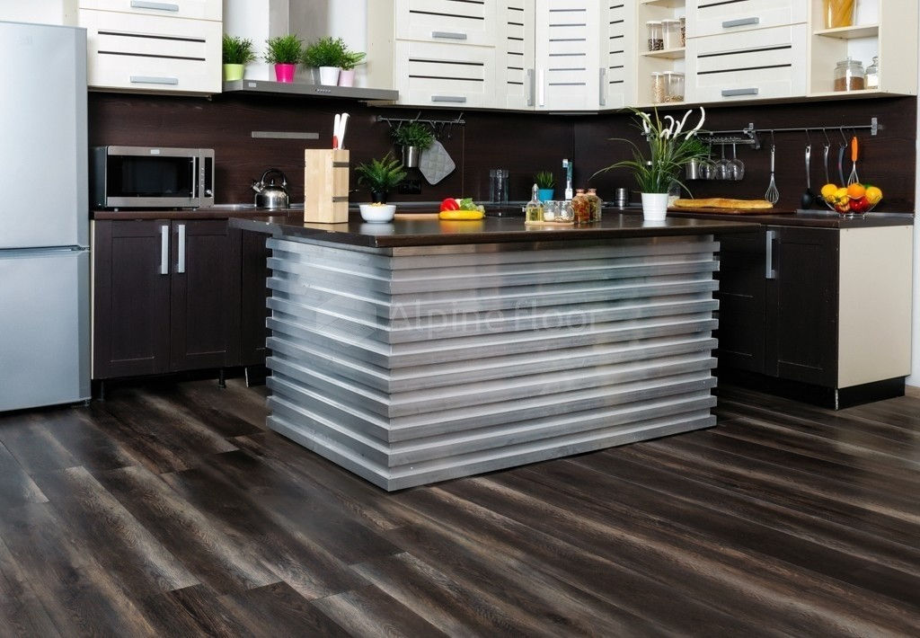 Кварцвиниловая плитка "Alpine Floor" Орех Темный  (1219*184*2мм) — купить в Энгельсе