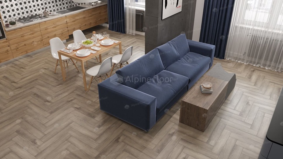 Виниловая плитка "Alpine Floor" Parquet LVT Дуб Исида (590*118*2,5 мм) — купить в Энгельсе