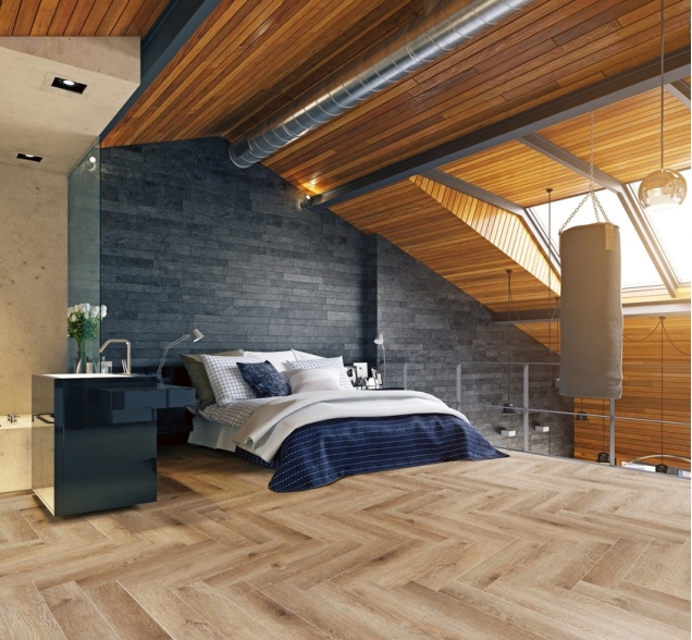 Виниловый ламинат SPC "Cronafloor" Herringbone Дуб Монпелье (640*128*4,5 мм) — купить в Энгельсе