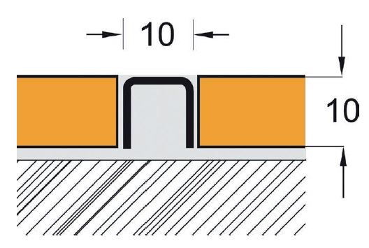 Профиль бордюрный для керамической плитки U10 EМ 270 матовый