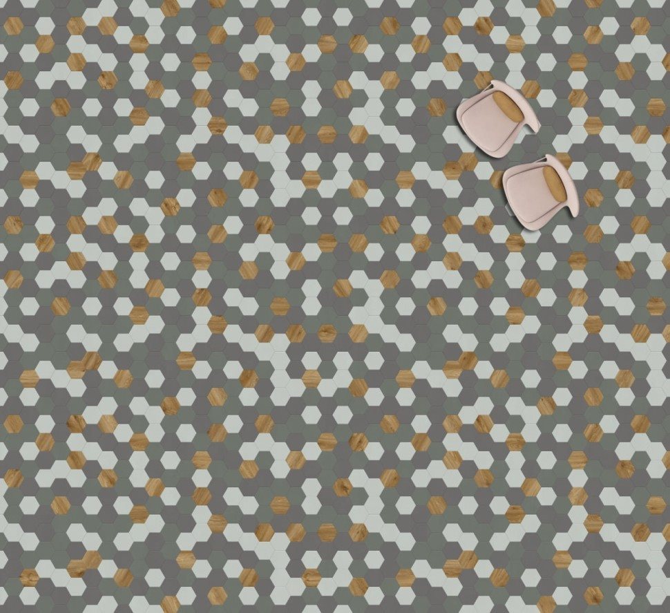 Виниловая плитка "Moduleo" Moods Hexagon 349 (226,32*196*2,5 мм) — купить в Энгельсе