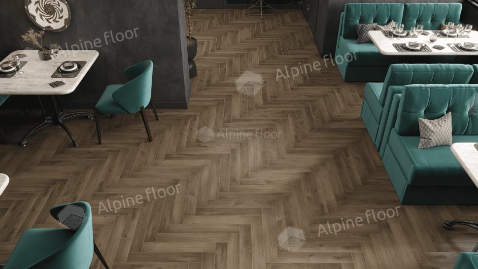 Ламинат "Alpine Floor" Herringbone 12 PRO Дуб Анжу (606*101*12 мм) — купить в Энгельсе