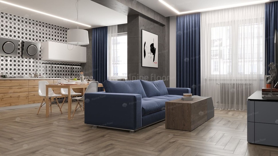 Виниловая плитка "Alpine Floor" Parquet LVT Дуб Исида (590*118*2,5 мм) — купить в Энгельсе