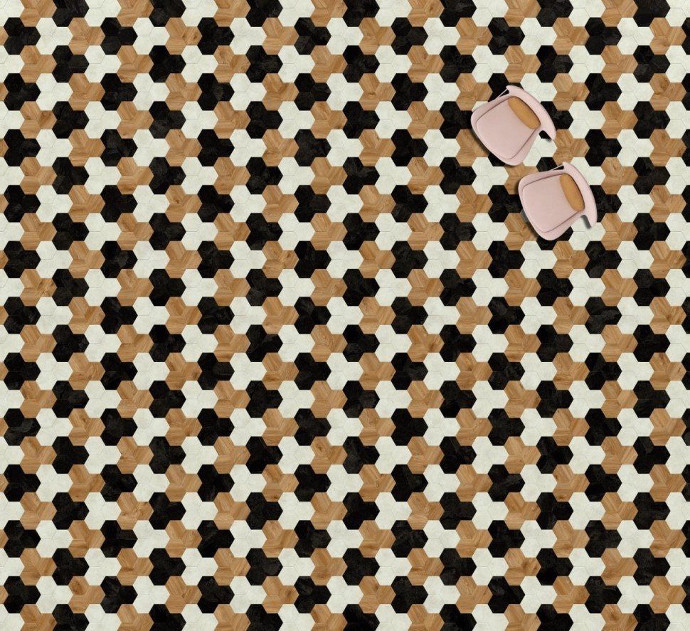 Виниловая плитка "Moduleo" Moods Hexagon 354 (226,32*196*2,5 мм) — купить в Энгельсе