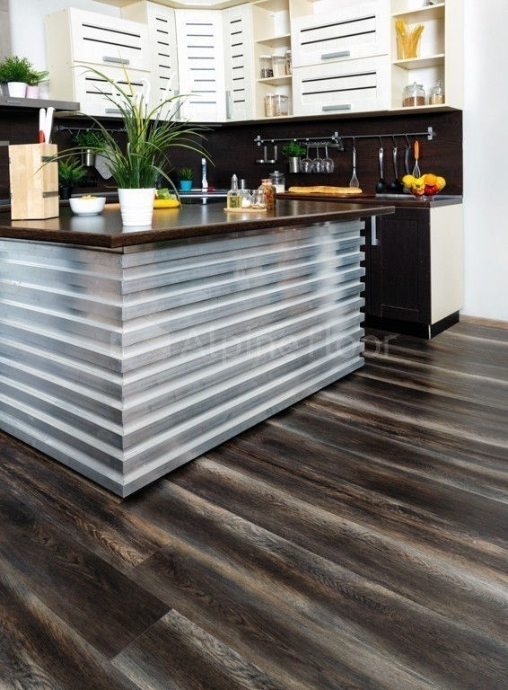 Кварцвиниловая плитка "Alpine Floor" Орех Темный  (1219*184*2мм) — купить в Энгельсе