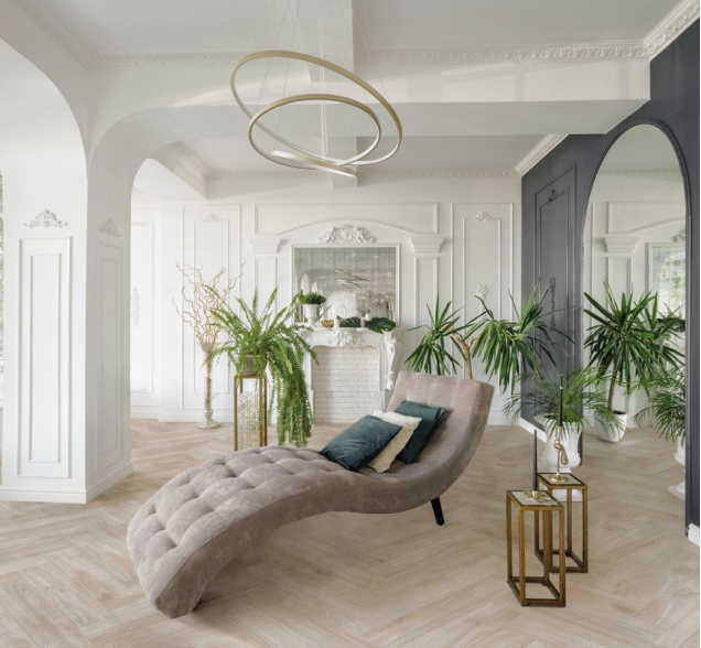 Виниловый ламинат SPC "Cronafloor" Herringbone Дуб Ницца (640*128*4,5 мм) — купить в Энгельсе