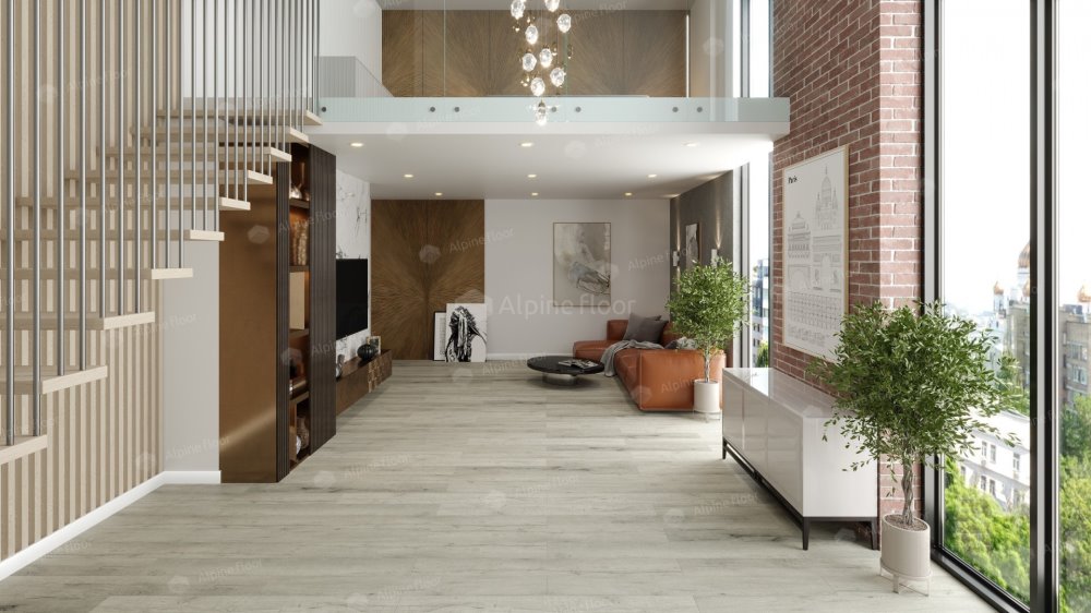 SPC Ламинат "Alpine Floor" Дуб серебряный (1220*183*8 мм) — купить в Энгельсе