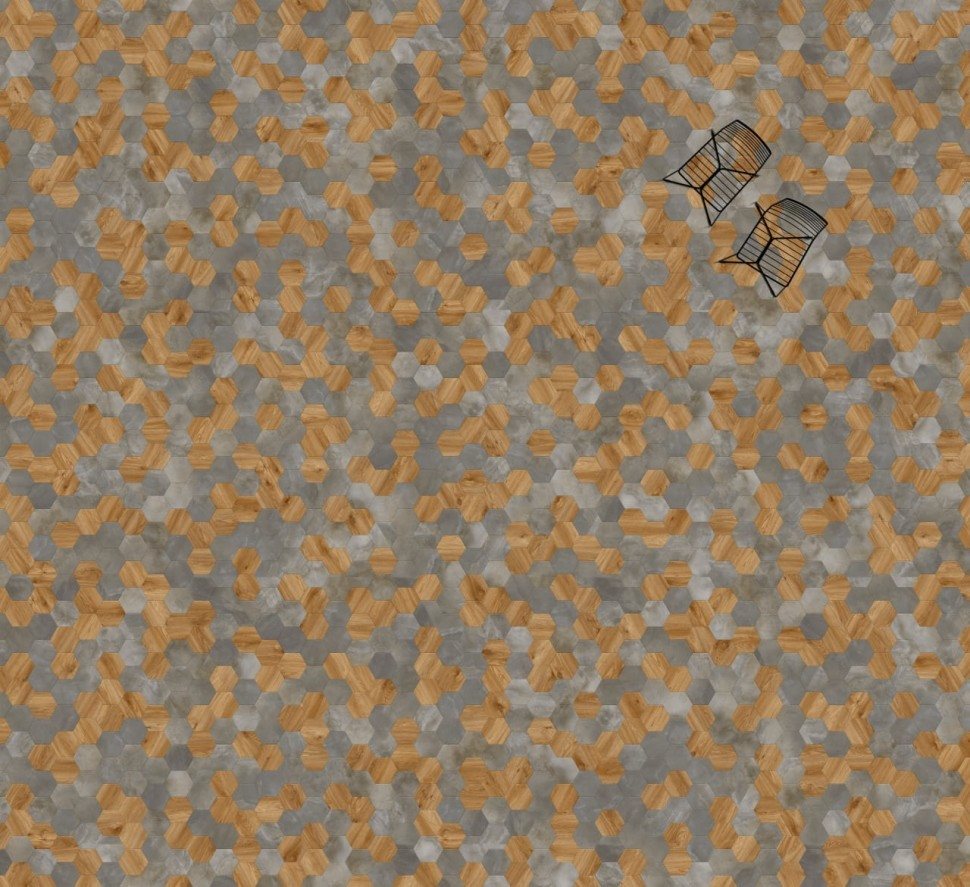 Виниловая плитка "Moduleo" Moods Hexagon 323 (226,32*196*2,5 мм) — купить в Энгельсе