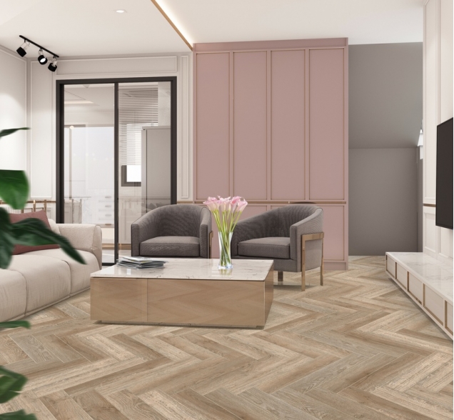 Виниловый ламинат SPC "Cronafloor" Herringbone Дуб Лилль (640*128*4,5 мм) — купить в Энгельсе