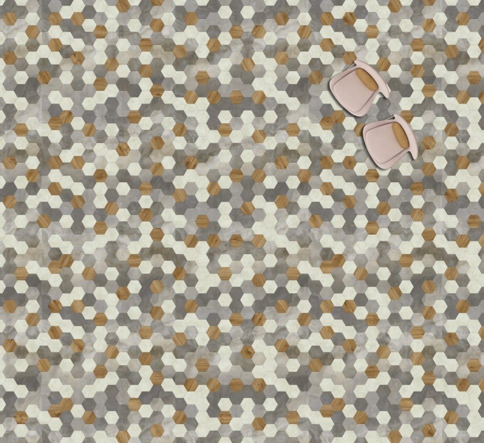 Виниловая плитка "Moduleo" Moods Hexagon 348 (226,32*196*2,5 мм) — купить в Энгельсе