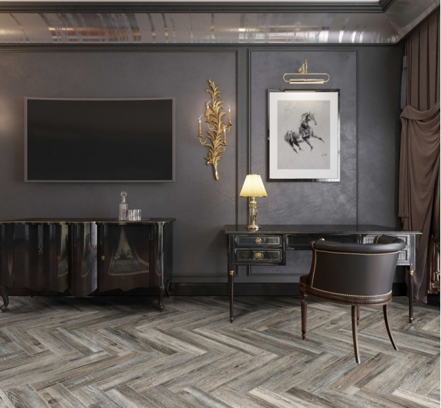 Виниловый ламинат SPC "Cronafloor" Herringbone Дуб Реймс (640*128*4,5 мм) — купить в Энгельсе