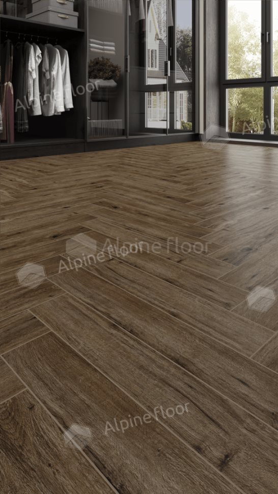Ламинат "Alpine Floor" Herringbone 12 PRO Дуб Бордо (606*101*12 мм) — купить в Энгельсе