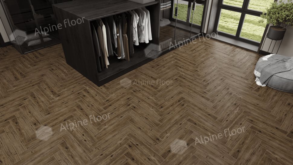 Ламинат "Alpine Floor" Herringbone 12 PRO Дуб Бордо (606*101*12 мм) — купить в Энгельсе