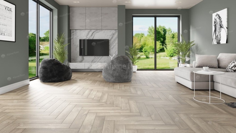 Виниловая плитка "Alpine Floor" Parquet LVT Дуб Натуральный Отбеленный (590*118*2,5 мм) — купить в Энгельсе