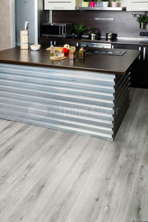 Замковая ПВХ плитка "Alpine Floor" Ясень Серый  (1220*183*4мм) — купить в Энгельсе