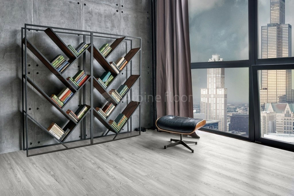 Замковая ПВХ плитка Секвойя Снежная  (1219*184*3,2мм) — купить в Энгельсе