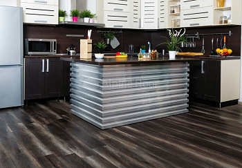 Кварцвиниловая плитка "Alpine Floor" Орех Темный  (1219*184*2мм) — фото и характеристики